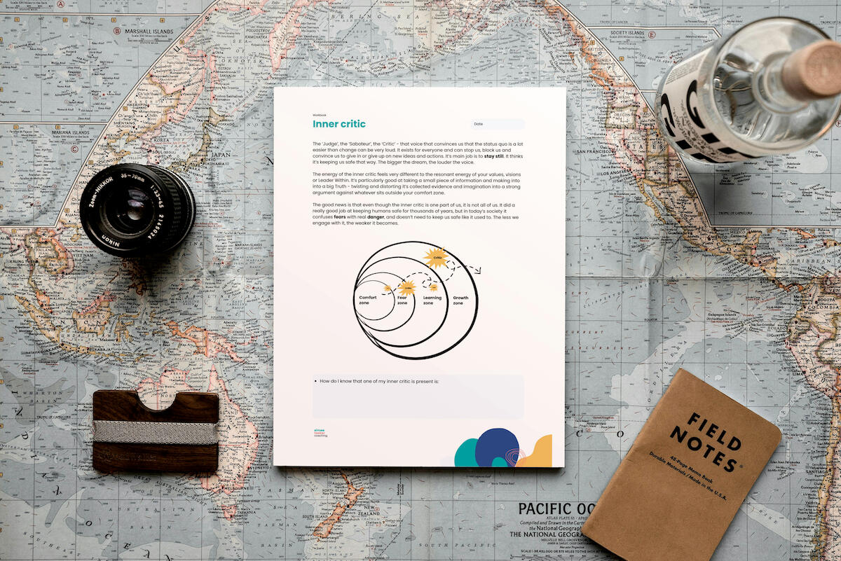 Photo of inner critic workbook